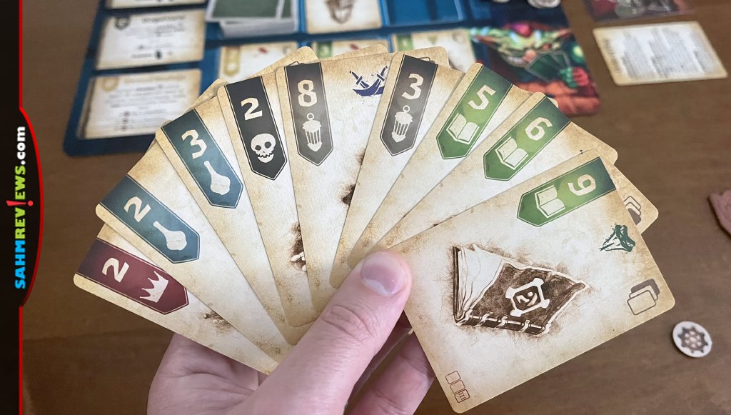Hand of cards for Goblin Vaults from Thunderworks Games - SahmReviews.com
