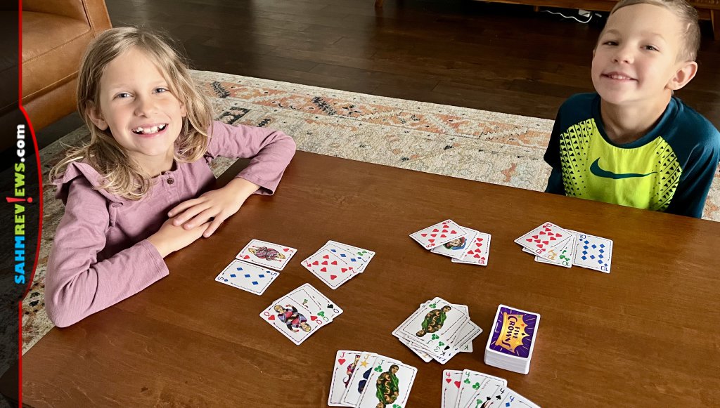 Five Crowns card game - two smiling kids at end of a game