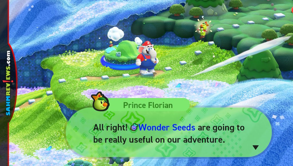 Nintendo Switch Releases - elephant Mario searching for Wonder Seeds