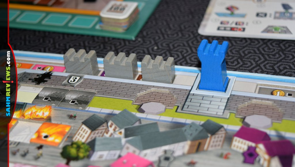 Building walls is a scoring option in Hamburg strategy games from Queen Games - SahmReviews.com