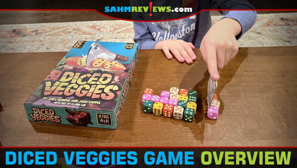 Divide those vegetables in Diced Veggies, a dice game from Kids Table Boardgaming - SahmReviews.com